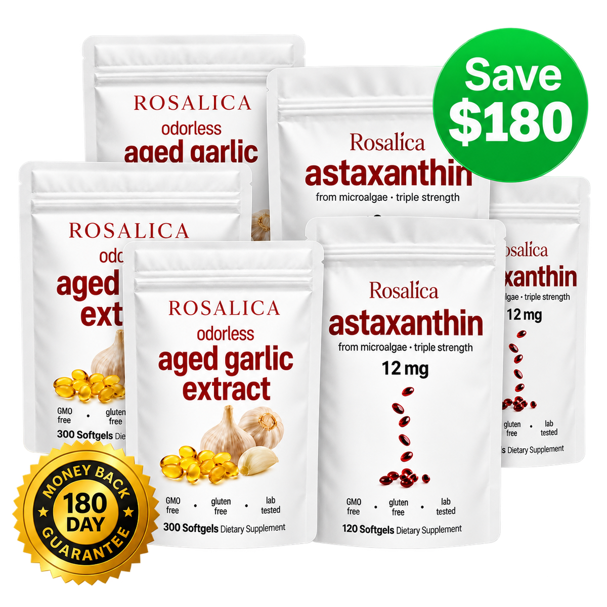 3 months Aged garlic + astaxanthin Supply