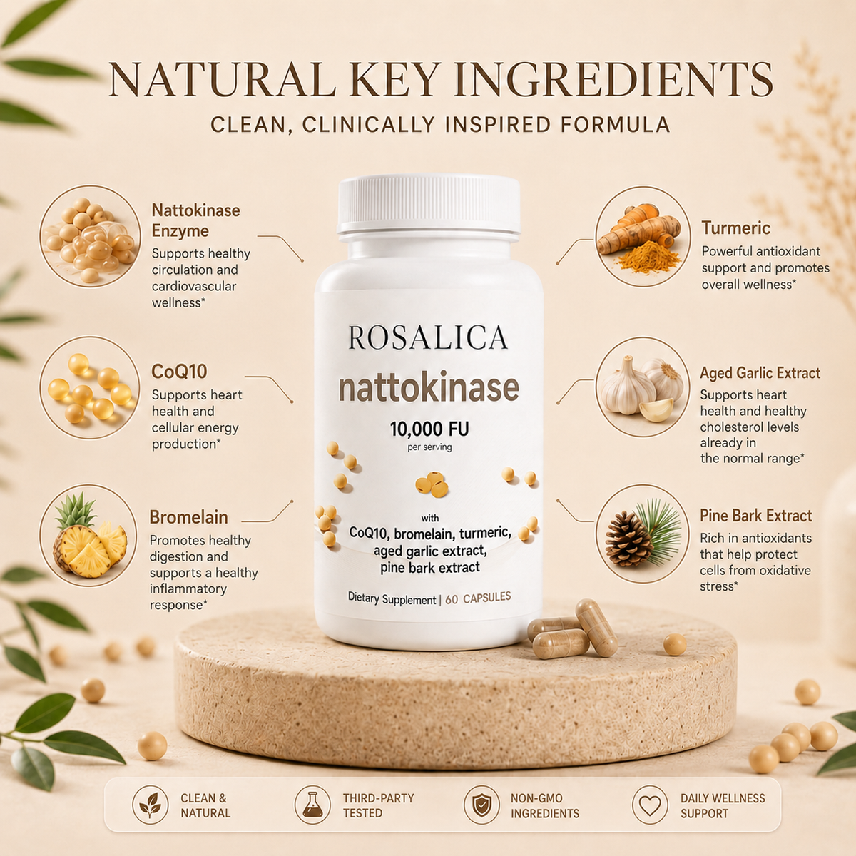 ROSALICA Nattokinase 10,000 FU